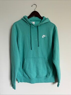 Nike Men's Teal Green Pullover Hoodie Size M with minor flaw